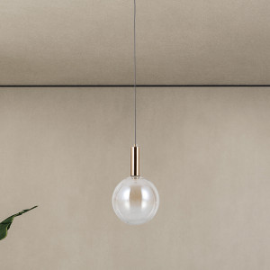 Strela, nowoczesna lampa wisząca z kloszem w kształcie kuli wykonanym z mlecznego szkła, LED, 5W, Italux