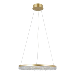 Złota okrągła lampa Barlo wyróżnia się elegancką formą i posiada zintegrowany LED 2700 lm, barwę 3000K/4000K/6000K oraz IP20.