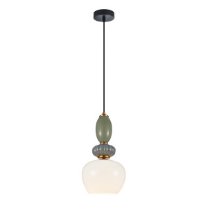 Martelo to lampa wisząca z kolorowymi ceramicznymi dodatkami, przeznaczona do źródła światła E27 40W oraz IP20.