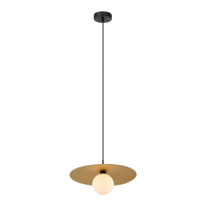 Malor, nowoczesna, wisząca lampa sufitowa, złota, G9 lub LED, PND-4602-1-XL-BK