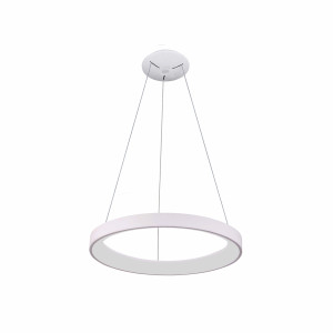 Vico, futurystyczna, biała lampa wisząca, LED, 38W, 3000K + 4000K