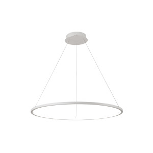Vinola, modernistyczna, biała lampa wisząca, LED, 38W, 3000K + 4000K