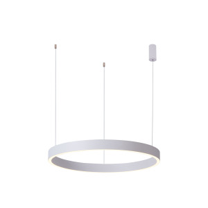 Brasco Down, futurystyczna lampa wisząca, biała, LED, 40W