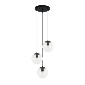 Sarpo, modernistyczna lampa wisząca z 3 źródłami światła, E27, 40W