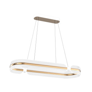 Sopla, stylizowana, złoto-biała lampa wisząca, LED, 56W