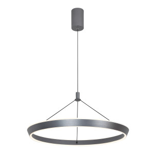 Ottana, nowoczesna lampa wisząca, szara, 3000K/4000K/6000K, LED 30W