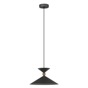 Quelto, czarno-złota lampa wisząca, nowoczesna, LED i klasyczne oświetlenie, PND-84432-1-GR