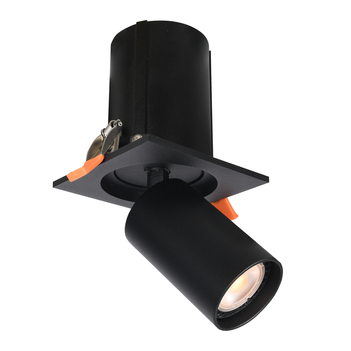 Termo, stylowy spot pojedynczy, czarny, piaskowany, klasyczny lub LED, GU10, 10W