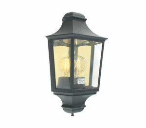 Norlys Glasgow 730 Vegglampe E27 Ip54 Sort
