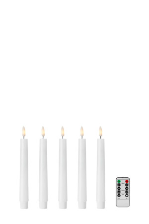 Markslöjd Wax Led Kronelys 5-Pk 20cm Hvit – Fjernstyrte