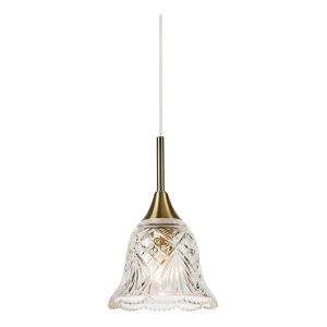 Marksløjd Luna Pendellampe 1l – Klar Antique Brass