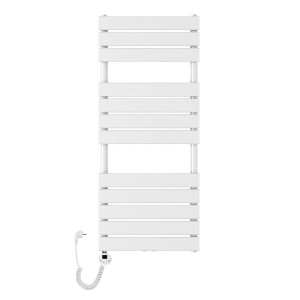 Grzejnik łazienkowy wodno elektryczny Mila 1200x500 biały Szerokość - 500 mm grzałka 600 W