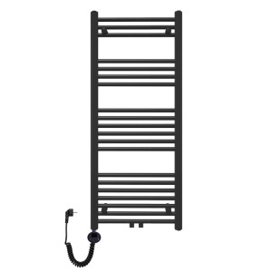 Grzejnik łazienkowy wodno elektryczny TRM 1200 czarny Szerokość - 500 mm Grzałka elektryczna - Czarna 600 w