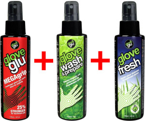 Zestaw dla Bramkarza Glove Glu MEGAgrip Care System (3 x 120ml)