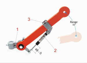 Balance kit with gas spring, to improve the manoeuvrability PMG 60/185 BERNARDO