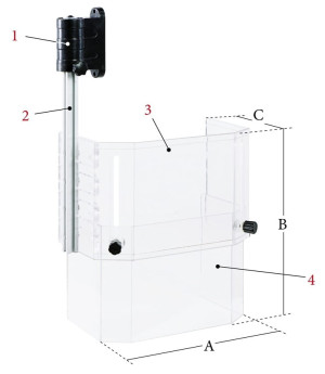 Small adjustable safety guard for drills & millls BERNARDO