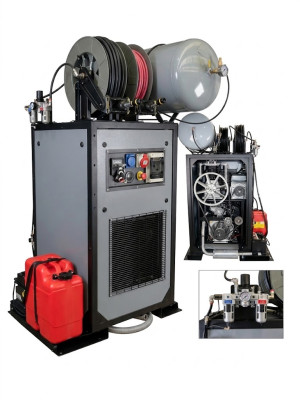 Kompresor spalinowy - generator prądu 2w1 silnik DIESEL KOHLER KDW702 (120L, 12BAR, 17KM)