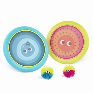 B.toys Poppin’ Paddles – gra zręcznościowa – SPRĘŻYSTE DYSKI z kudłatymi piłeczkami
