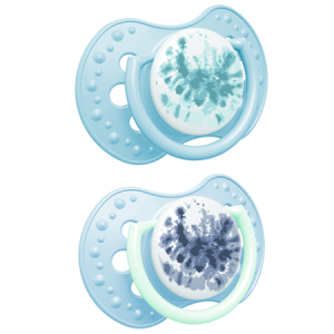 Smoczek silikonowy dynamiczny LOVI 0-3M 2 szt. Tie Dye Blue