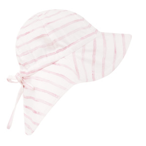 Kapelusz bambusowy plażowy Saint-Tropez Pink - Paski 6-18 msc