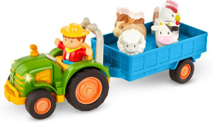 Battat traktor z przyczepą i rolnikiem