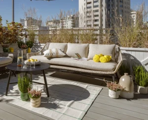 Sofa 3-osobowa z technorattanu Pembroke