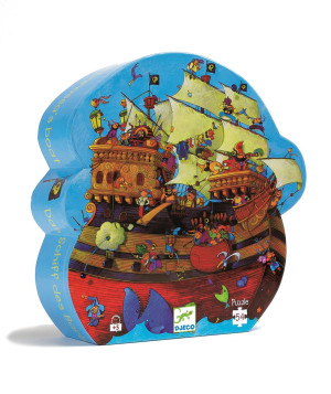 Puzzle tekturowe Statek Piracki 54 el., Djeco
