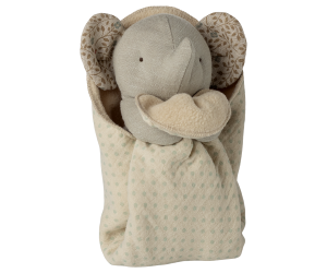Maileg - Maskotka - Lullaby friends, Słoń, Mini - stalowa szarość