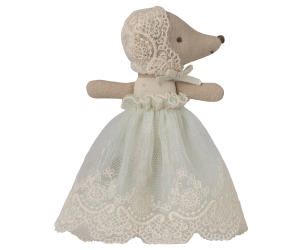 Maileg - Myszka baby w sukience - miętowy