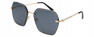 Joker Okulary Przeciwsłoneczne Damskie Z Filtrem Uv 400 Jr 4390 Cz Czarne