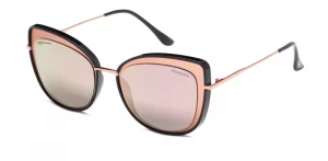 Okulary Przeciwsłoneczne Damskie Polaryzacyjne Solano Ss 10393 Różowy Czarne