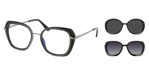 Oprawki Korekcyjne Damskie Solano Z Nakładką Z Filtrem Polaryzacyjnym Cl 10135 B Białe