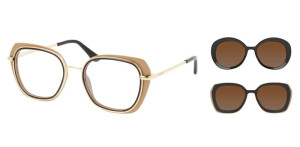 Oprawki Korekcyjne Damskie Solano Z Nakładką Z Filtrem Polaryzacyjnym Cl 10135 D Białe