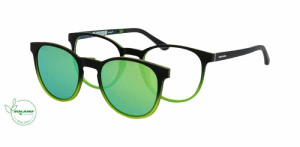 Oprawki Korekcyjne Damskie Solano Z Nakładką Z Filtrem Polaryzacyjnym Cl 90136 Zielony Czarne