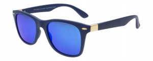 Polariss Okulary Przeciwsłoneczne Unisex Z Filtrem Polaryzacyjnym - Pol 876 Niebieski Granatowe
