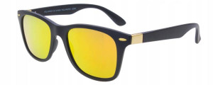 Polariss Okulary Przeciwsłoneczne Unisex Z Filtrem Polaryzacyjnym - Pol 876 Pomarańczowy Czarne