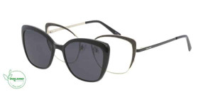 Oprawki Korekcyjne Damskie Solano Z Nakładką Z Filtrem Polaryzacyjnym Cl 10147 Czarny Czarne