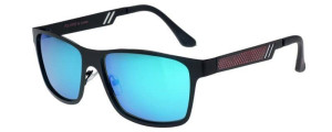 Polariss Okulary Przeciwsłoneczne Unisex Z Filtrem Polaryzacyjnym - Pol 818 Zielony Czarne