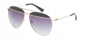 Okulary Przeciwsłoneczne Damskie Polaryzacyjne Solano Ss 10404 Różowe Złoto Szare