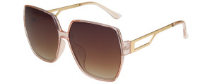 Polariss Okulary Przeciwsłoneczne Damskie Z Filtrem Polaryzacyjnym - Pol 966 Transparentny Brązowe