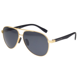 Goya Okulary Przeciwsłoneczne Unisex Z Filtrem Polaryzacyjnym - Goya Cp 806639 Złoty Czarne