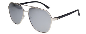 Joker Okulary Przeciwsłoneczne Unisex Pilotki Aviator Z Filtrem Uv 400 Jr 4634 Srebrny Srebrne