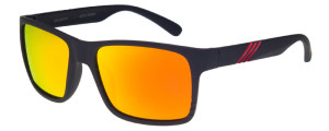 Joker   Okulary Przeciwsłoneczne Męskie Lustrzanki Z Filtrem Uv 400 Jr 4645 Pomarańczowy Czarne