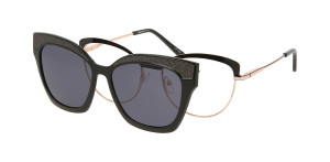 Oprawki Korekcyjne Damskie Solano Z Nakładką Z Filtrem Polaryzacyjnym Cl 10160 Czarny Czarne