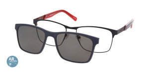 Oprawki Korekcyjne Męskie Solano Z Nakładką Z Filtrem Polaryzacyjnym Cl 10174 Antyrefleks Czerwony Czerwone