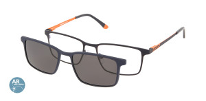 Oprawki Korekcyjne Męskie Solano Z Nakładką Z Filtrem Polaryzacyjnym Cl 10166 Antyrefleks Pomarańczowy Pomarańczowe