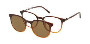 Oprawki Korekcyjne Damskie Solano Junior Z Nakładką Z Filtrem Polaryzacyjnym Cl 50042 Brązowy Brązowe