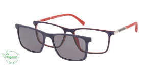 Oprawki Korekcyjne Męskie Solano Eco Performance Z Nakładką Z Filtrem Polaryzacyjnym Cl 90143 Czerwony Czerwone