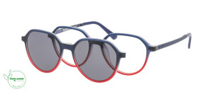 Oprawki Korekcyjne Unisex Solano Eco Performance Z Nakładką Z Filtrem Polaryzacyjnym Cl 90148 Czerwony Czerwone