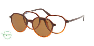 Oprawki Korekcyjne Unisex Solano Eco Performance Z Nakładką Z Filtrem Polaryzacyjnym Cl 90148 Brązowy Brązowe